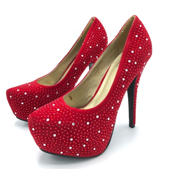 Red High Heels Size 8 - Red - Picture 2 of 10